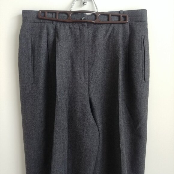 Vintage Liz Claiborne 100% wool grey pants Vintage 16 run Small - Picture 3 of 15